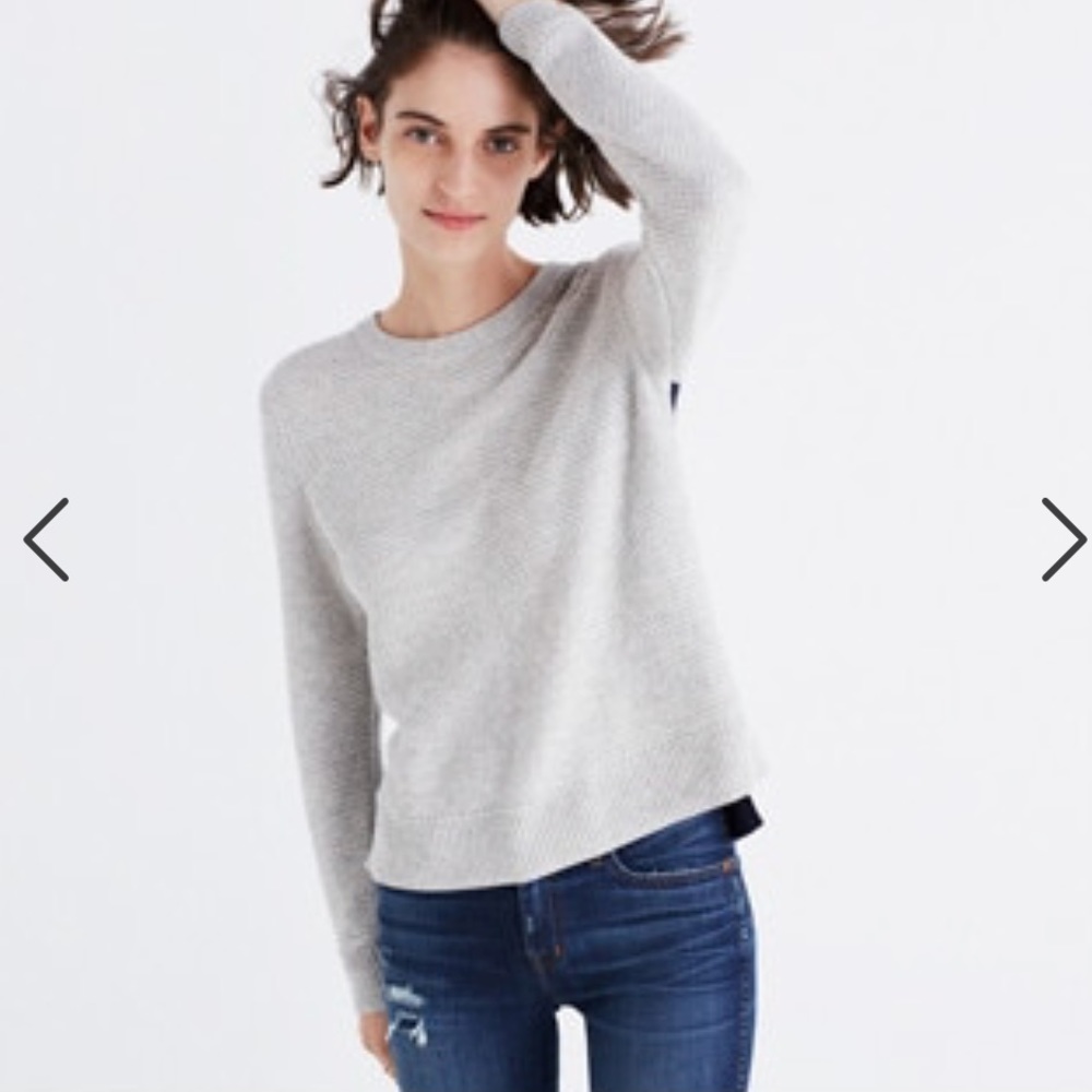 backroad button-back sweater in colorblock